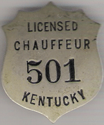 1915/16 Kentucky Licensed Chauffeur
