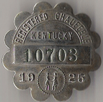 1925 Kentucky Registered Chauffeur