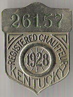 1928 Kentucky Registered Chauffeur