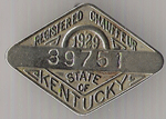 1929 Kentucky Registered Chauffeur