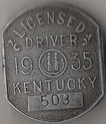 1935 Kentucky Licensed Driver