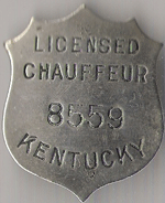 1919/21 Kentucky Licensed Chauffeur