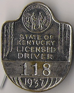 1937 Kentucky Licensed Driver