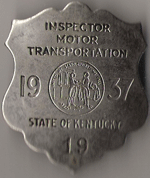 1937 Kentucky Inspector Motor Transportation
