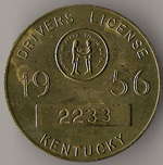 1956 Kentucky Drivers License