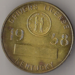1958 Kentucky Drivers License Uncirculated