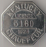1924 Kentucky Chauffeur License
