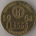 1963 Kentucky Drivers License