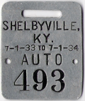 1933/34 Shelbyville Kentucky Auto