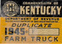 1945 Kentucky Farm Truck Duplicate Uncirculated