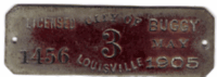 1904/05 City of Louisville Kentucky Licensed Buggy