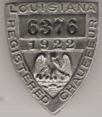 1922 Louisiana Registered Chauffeur