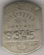 1927 New Orleans Louisiana Registered Chauffeur
