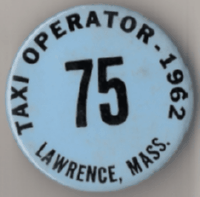 1962 Lawrence Taxi Operator Massachusetts