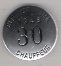 Lima Ohio 1949 Chauffeur