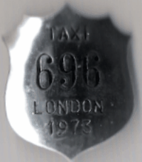 London Ontario 1973 Taxi badge