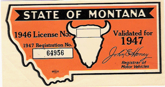1947 Montana Passenger Windshield Sticker