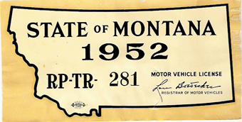 1952 Montana Trailer Windshield Sticker