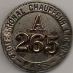 1903 Mass Professional Chauffeur License