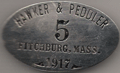 1917 Fitchburg Hawker and Peddler Massachusetts