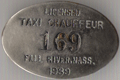 1939 Fall River Licensed Taxi Chauffeur