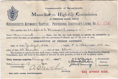 1904/05 Mass Certificate A1415