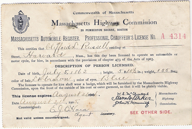 1905/06 Mass Certificate A4314