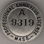 1906/07 Mass Professional Chauffeur License A9319