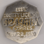 1949/50 Essex County License Massachusetts