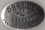 1936/37 Orange License Massachusetts