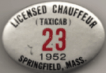 1952 Springfield Licensed Chauffeur Taxicab Massachusetts