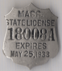 Mass State Peddler License 1932/MAY 33