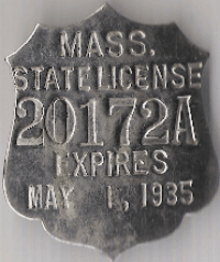 Mass State Peddler License 1934/MAY 35