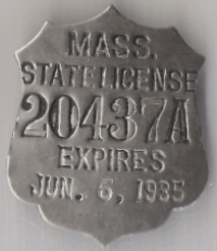 Mass State Peddler License 1934/JUN 35