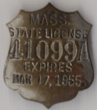 Mass State Peddler License 1954/MAR 55