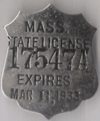 Mass State Peddler License 1932/MAR 33