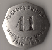 1918/19 Worcester Hackney Driver Massachusetts