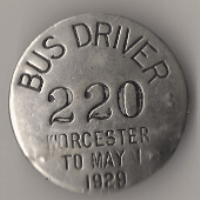1928/29 Worcester Bus Driver Massachusetts