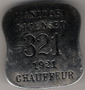 1921 Manitoba Licensed Chauffeur