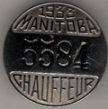 1933 Manitoba Chauffeur badge