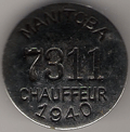 1940 Manitoba Chauffeur badge