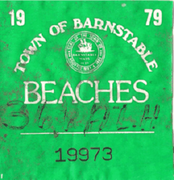 1979 Mass Town of Barnstable Beach Sticker
