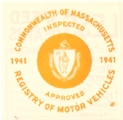 1941 Mass Low Number Fall Inspection front