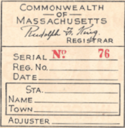 1945 Mass Low Number Inspection back 2