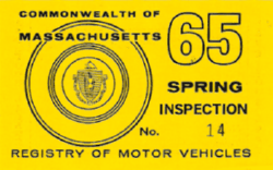 1965 Mass Spring Inspection Low Number