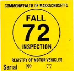 1972 Mass Fall Inspection