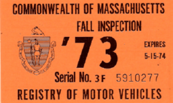 1973 Mass Fall Inspection