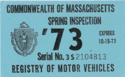 1973 Mass Spring Inspection
