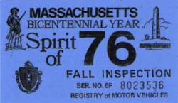 1976 Mass Fall Inspection