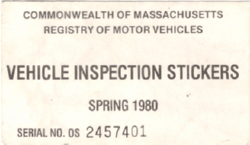 1980 Mass Spring Inspection Book Cover